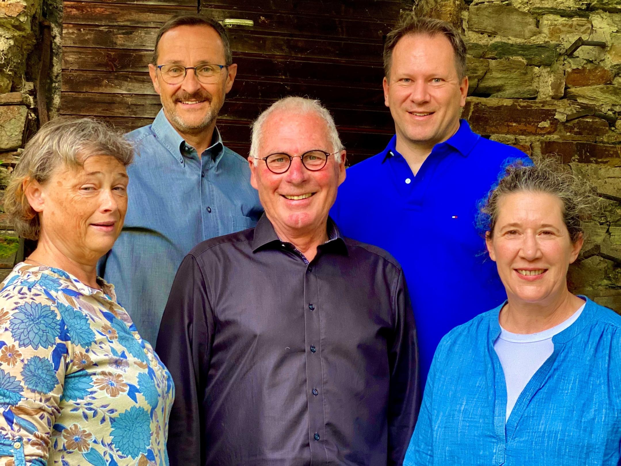 Das aktuelle Kuratorium der Sankt-Laurentius-Stiftung-Ahrweiler: Gertrud Hermes, Pfarrer Jörg Meyrer, Paul Radermacher und Martin Pütz sowie Ursula Bell (v. links).